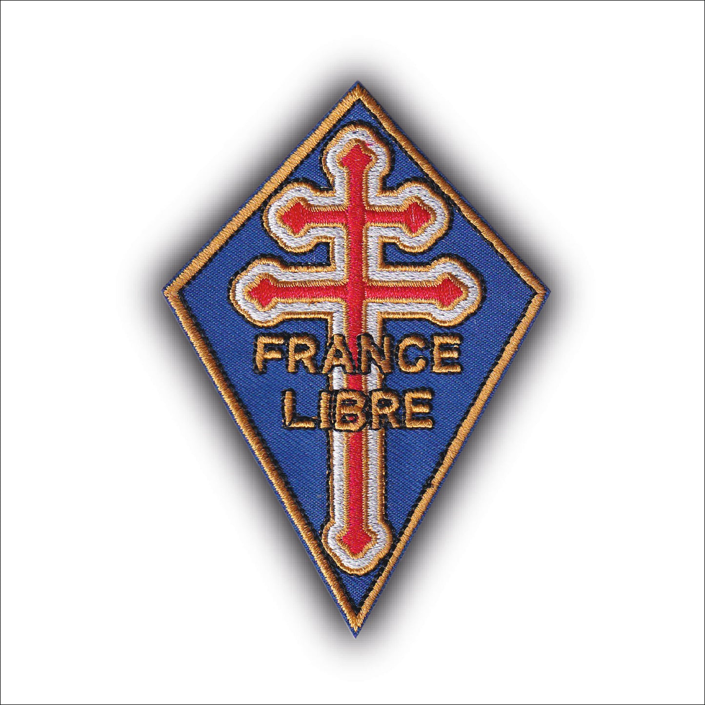 MAXIMUMPATCHES - Ecusson Patch Brodé Thermocollant - Dimension: 9 cm x 6,4 cm - France Libre Charles de Gaulle Résistance Guerre Militaire 2 eme Mondiale