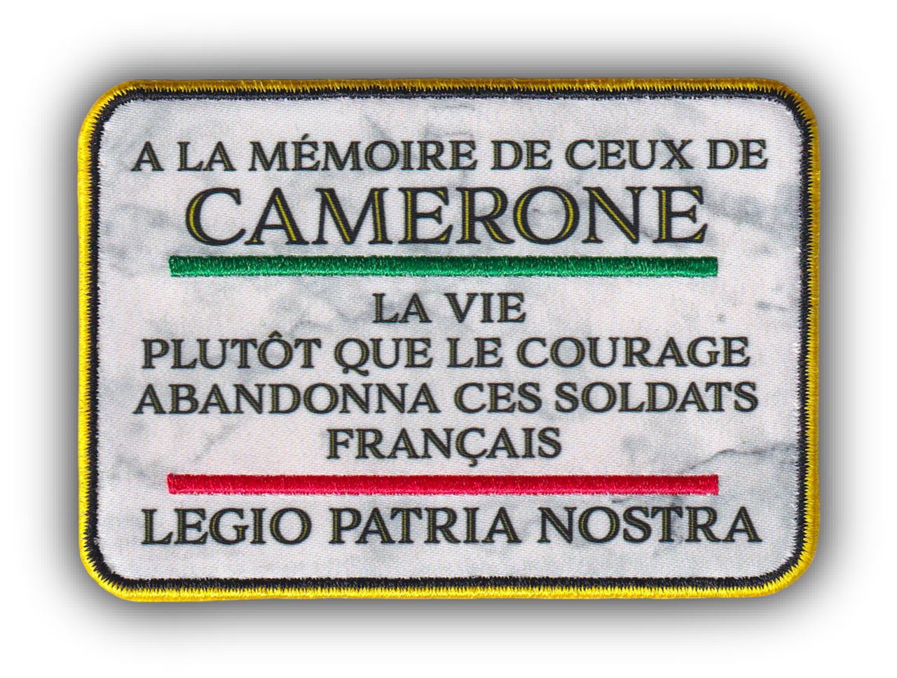 MAXIMUMPATCHES - Ecusson Thermocollant Imprimé Et Brodé - 9 cm x 6,20 cm - Patch Légion Étrangère Camerone Militaire Force Spéciales Armé Francaise