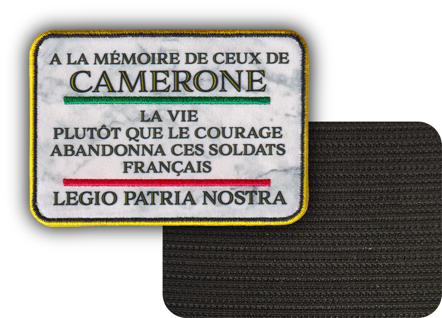 MAXIMUMPATCHES - 9 cm x 6,20 cm - Ecusson Patch Imprimé et Brodé Avec Scratch Cousu Au Dos + Carré Scratch A Coudre, Face Opposé Offerte, France Légion Étrangère Armée Francaise Militaire