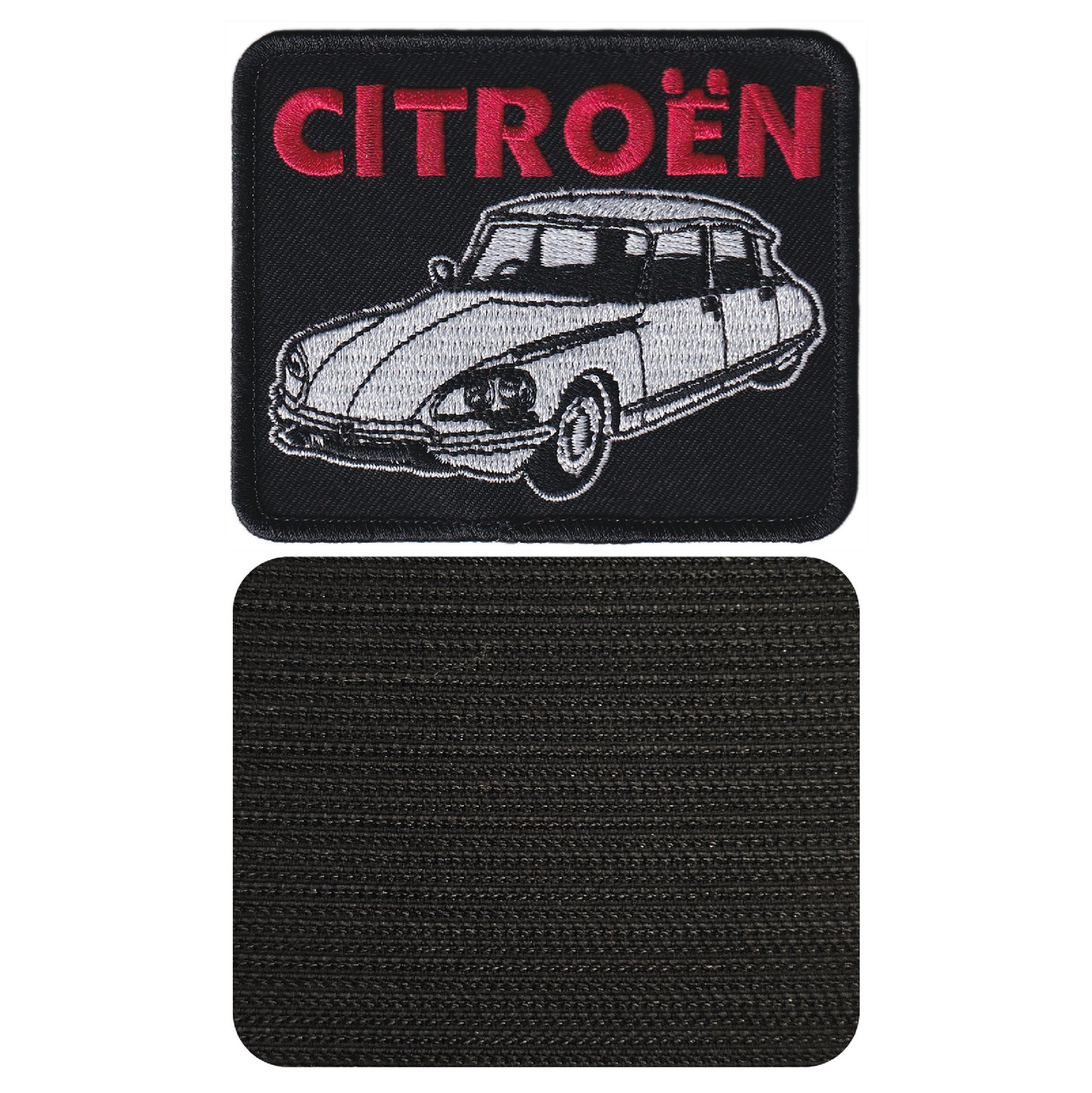 MAXIMUMPATCHES - 9 cm x 7,5 cm - Ecusson Patch Brodé Avec Scratch Cousu Au Dos + Carré Scratch A Coudre, Face Opposé 10 cm x 10 cm/Pallas Dsuper Id 19 20 21 23 Automobile France