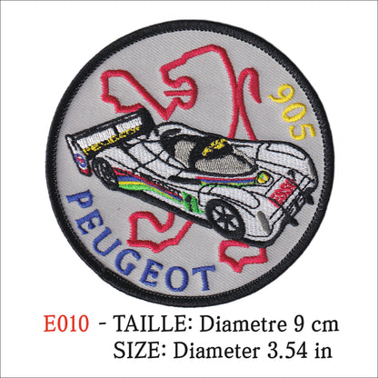 MAXIMUMPATCHES - Ecusson Patch Brodé Thermocollant - Diametre 9 cm - 905 Sport Course Automobile Voiture