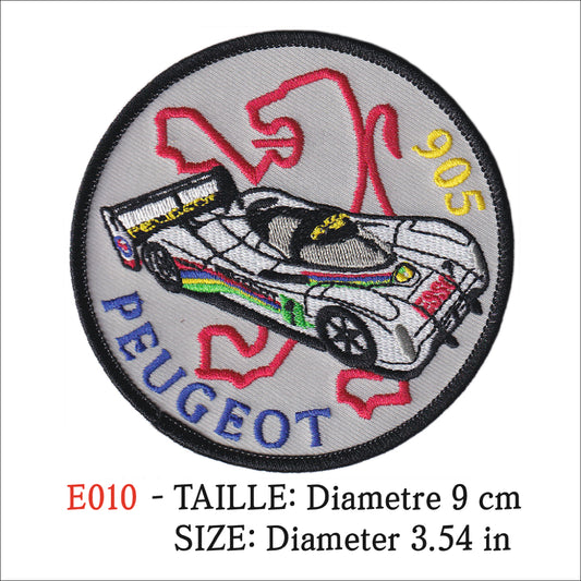 MAXIMUMPATCHES - Ecusson Patch Brodé Thermocollant - Diametre 9 cm - 905 Sport Course Automobile Voiture