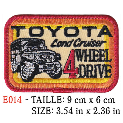 MAXIMUMPATCHES - Ecusson Patch Brodé Thermocollant - 9 cm x 6 cm - 4x4 Automobile Moto Voiture Rétro Vintage Land Cruiser