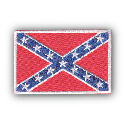 MAXIMUMPATCHES - Ecusson Patch Brodé Thermocollant - 6,5 cm x 8 cm - Drapeau Sudiste Usa Shériff Fais Moi Peur Dixie Country Biker