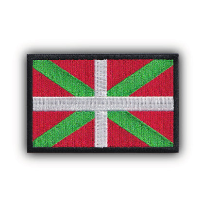 MAXIMUMPATCHES - Ecusson Patch Brodé Thermocollant - Département Région Territoire - 8,8 cm x 5,7 cm - Pays Basque Drapeau Euskadi