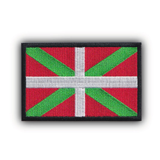 MAXIMUMPATCHES - Ecusson Patch Brodé Thermocollant - Département Région Territoire - 8,8 cm x 5,7 cm - Pays Basque Drapeau Euskadi