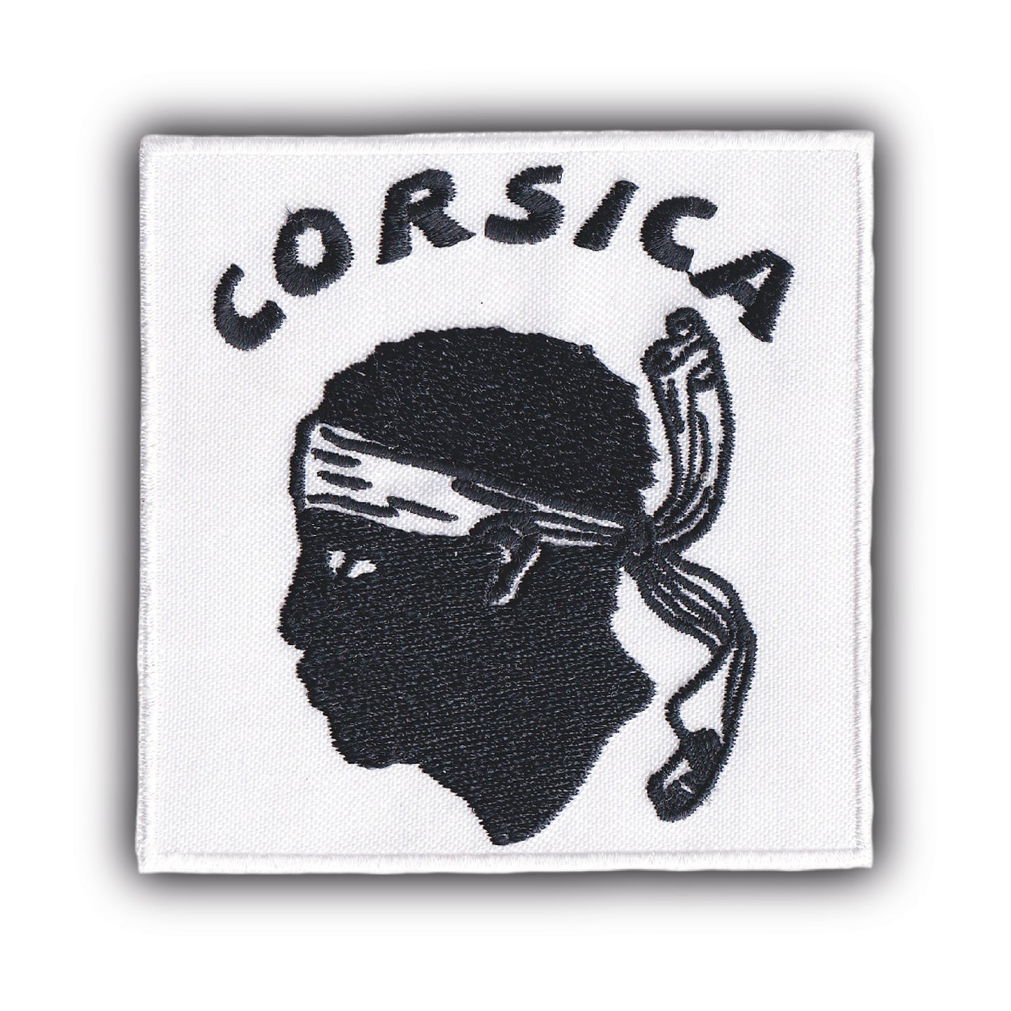 MAXIMUMPATCHES - Ecusson Patch Brodé Thermocollant - Corse Corsica Tete Maure - 8 cm x 8 cm
