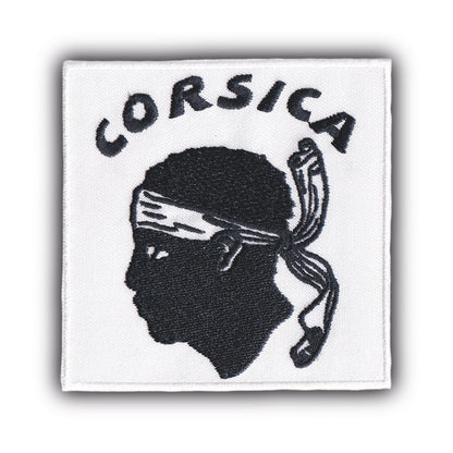 MAXIMUMPATCHES - Ecusson Patch Brodé Thermocollant - Corse Corsica Tete Maure - 8 cm x 8 cm