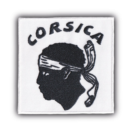 MAXIMUMPATCHES - Ecusson Patch Brodé Thermocollant - Corse Corsica Tete Maure - 8 cm x 8 cm