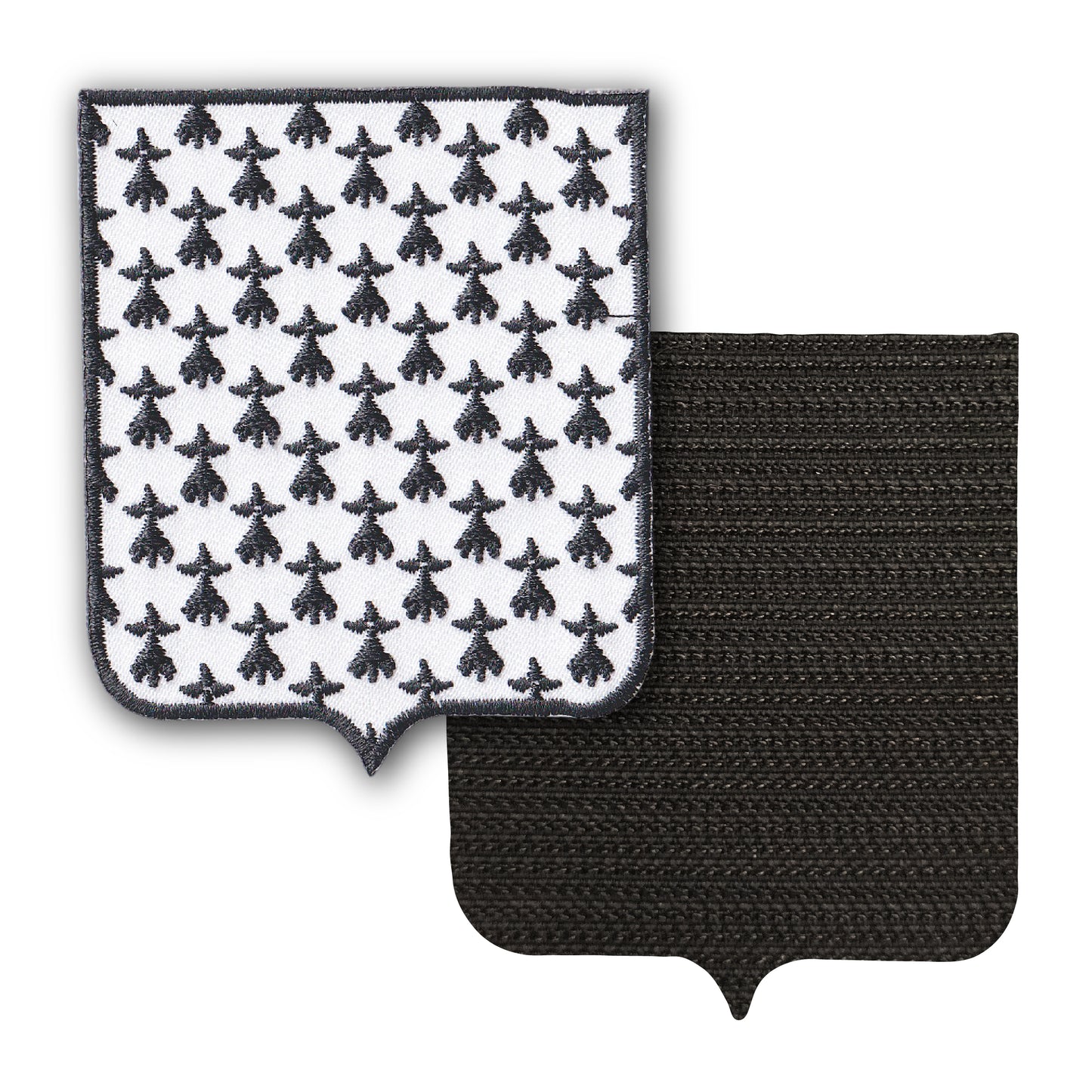 MAXIMUMPATCHES - 6,5 cm x 8 cm - Bretagne - Ecusson Patch Brodé Avec Scratch Cousu Au Dos + Carré Scratch A Coudre, Face Opposé 10 cm x 10 cm Offert / Département Région Territoire France