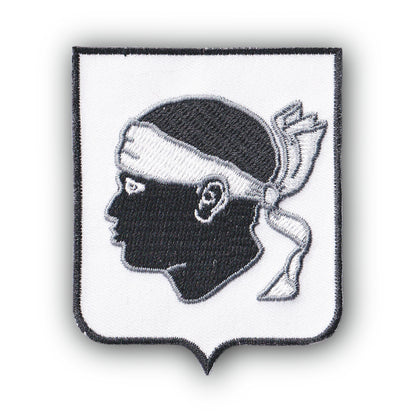 MAXIMUMPATCHES - Ecusson Patch Brodé Thermocollant - Département Région Territoire - 6,5 cm x 8 cm - Corse