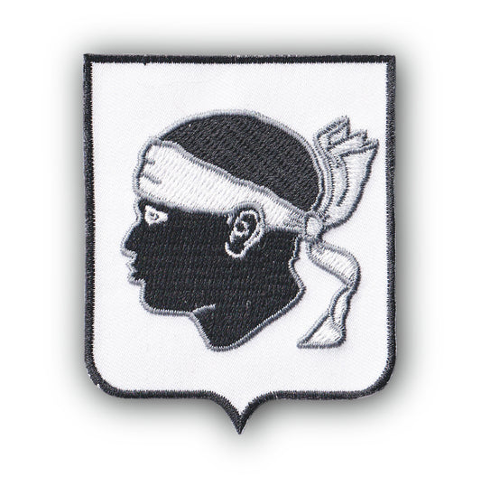 MAXIMUMPATCHES - Ecusson Patch Brodé Thermocollant - Département Région Territoire - 6,5 cm x 8 cm - Corse