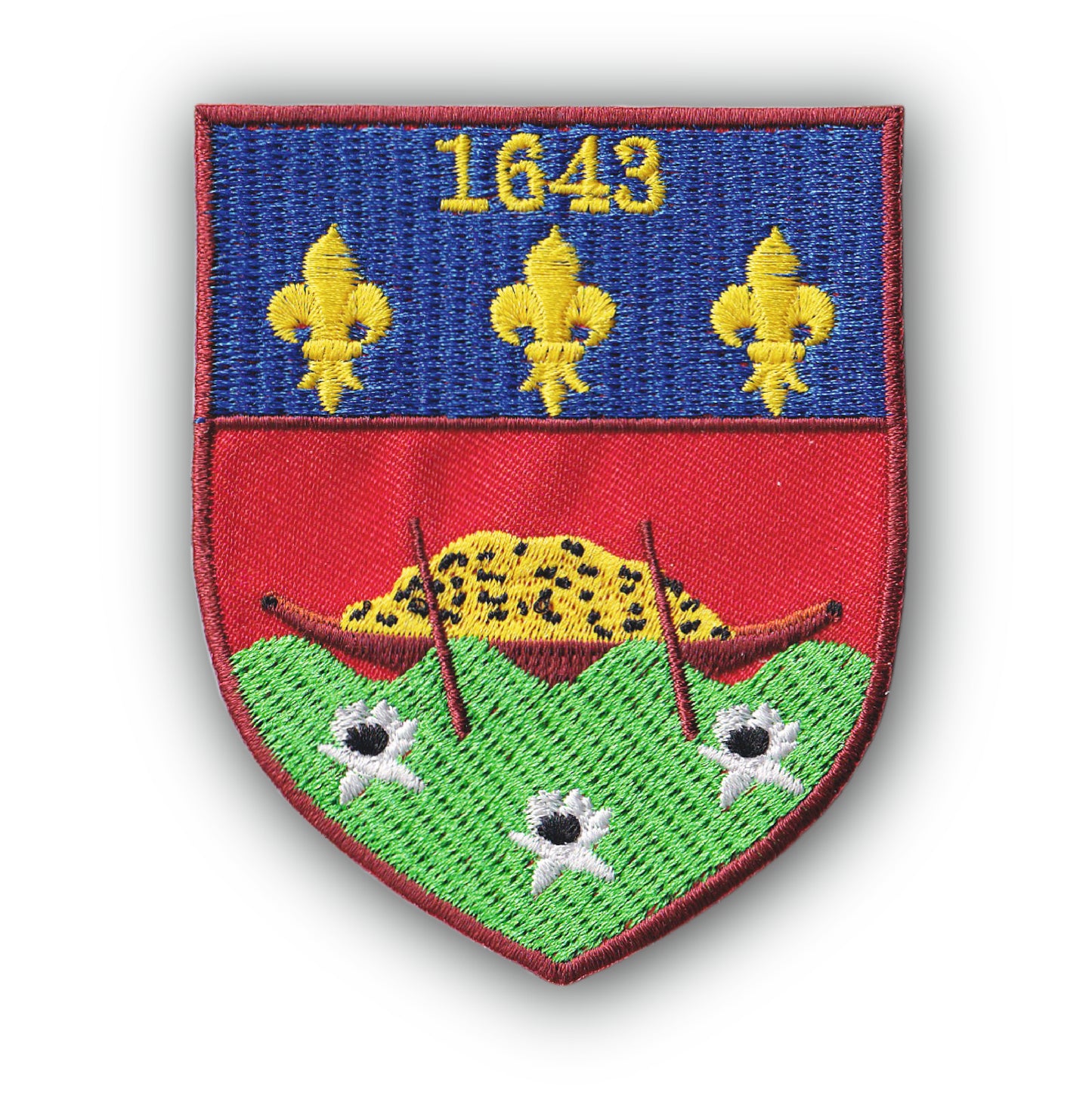 MAXIMUMPATCHES - Ecusson Patch Brodé Thermocollant - Département Région Territoire France - 6,5 cm x 8 cm - Guyane