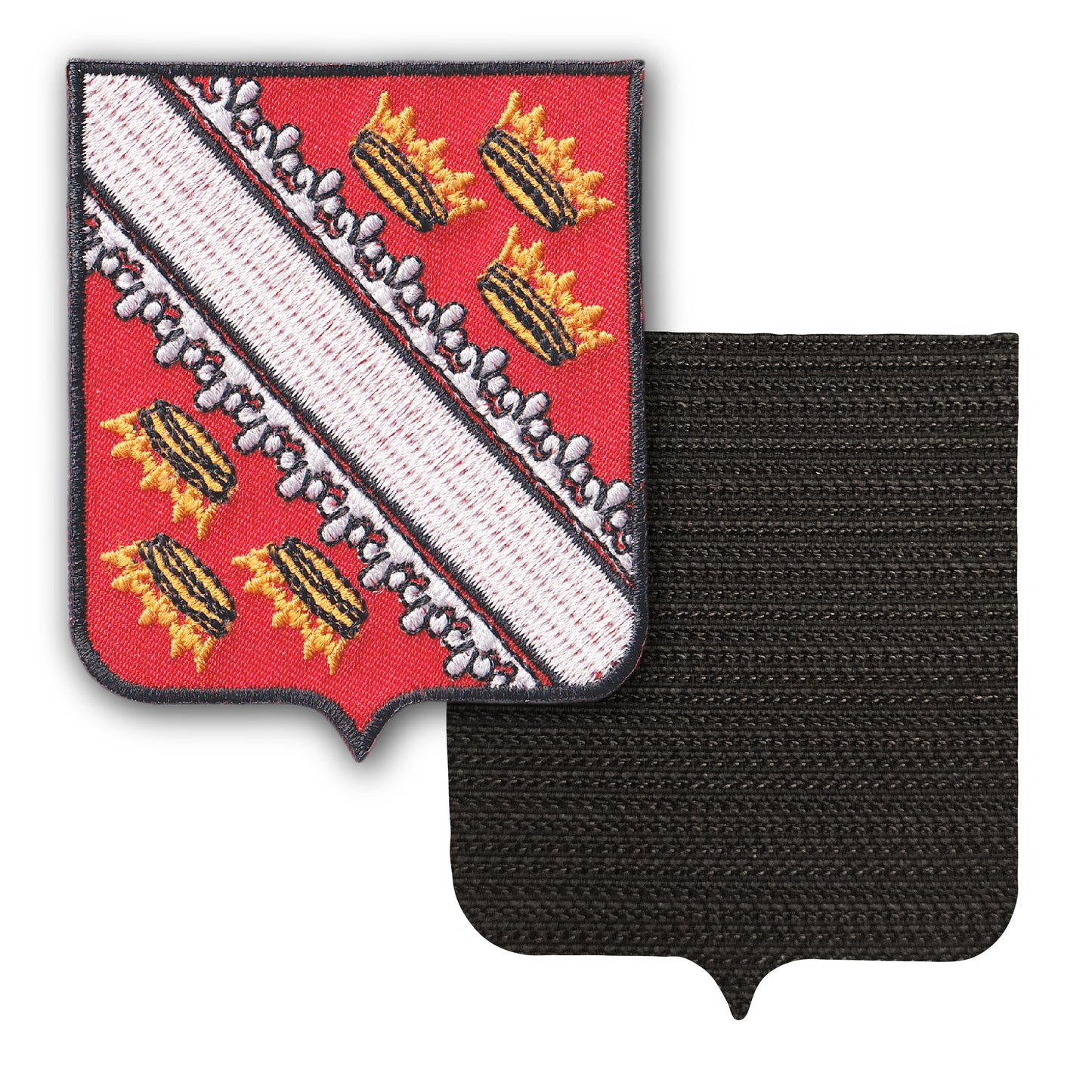 MAXIMUMPATCHES - Alsace - 6,5 cm x 8 cm - Ecusson Patch Brodé Avec Scratch Cousu Au Dos + Carré Scratch A Coudre, Face Opposé 10 cm x 10 cm Offert / Département Région Territoire France