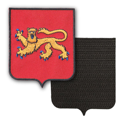 MAXIMUMPATCHES - Aquitaine - 6,5 cm x 8 cm - Ecusson Patch Brodé Avec Scratch Cousu Au Dos + Carré Scratch A Coudre, Face Opposé 10 cm x 10 cm Offert / Département Région Territoire France