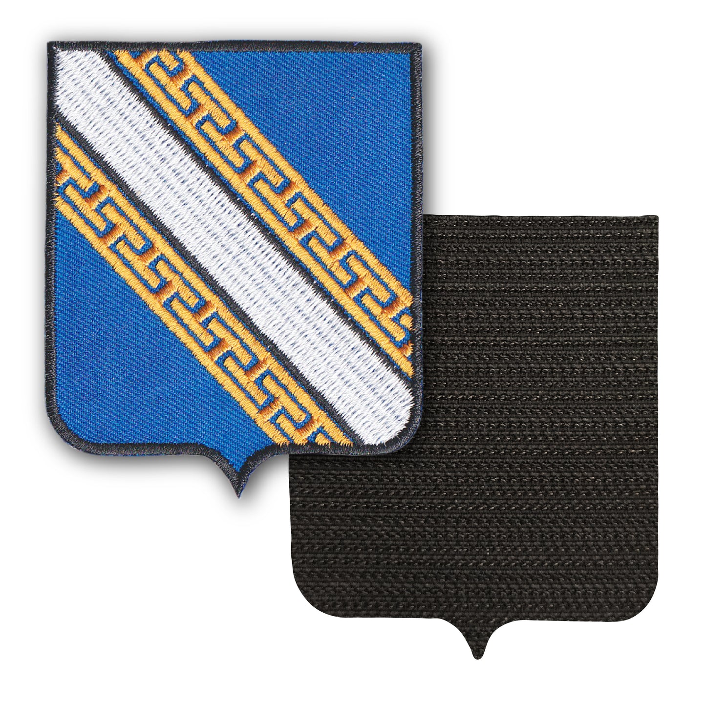 MAXIMUMPATCHES - Champagne - 6,5 cm x 8 cm - Ecusson Patch Brodé Avec Scratch Cousu Au Dos + Carré Scratch A Coudre, Face Opposé 10 cm x 10 cm Offert / Département Région Territoire France