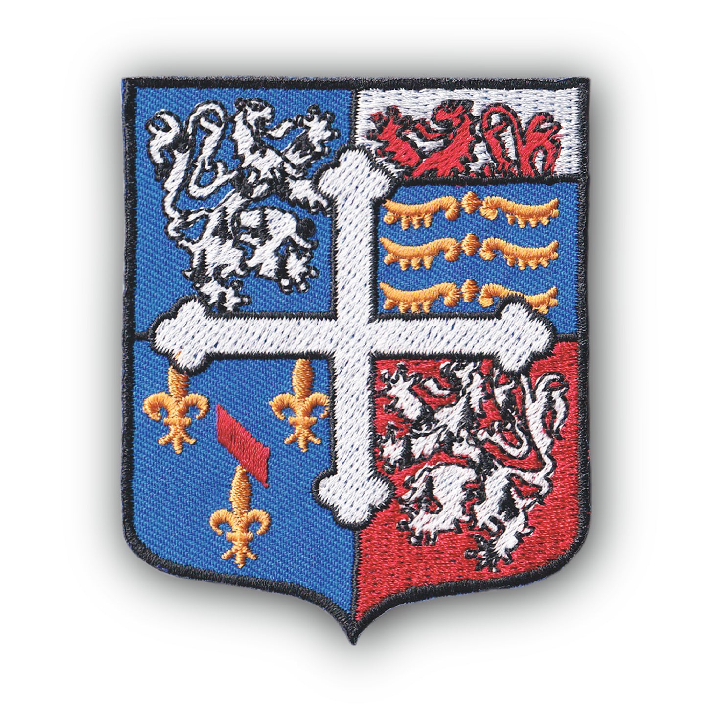 MAXIMUMPATCHES - Ecusson Patch Brodé Thermocollant - Département Région Territoire France - 6,5 cm x 8 cm - 01 Ain