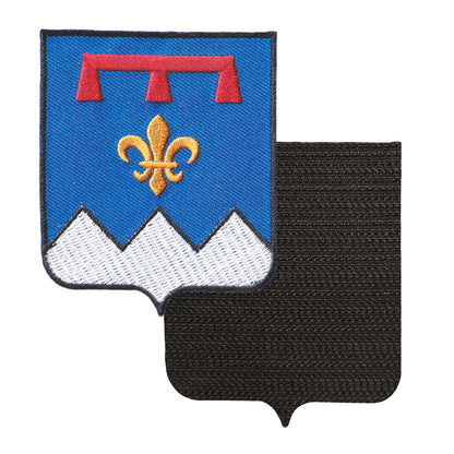 MAXIMUMPATCHES - 04 Alpes De Hautes Provence - 6,5 cm x 8 cm - Ecusson Patch Brodé Avec Scratch Cousu Au Dos + Carré Scratch A Coudre, Face Opposé 10 cm x 10 cm Offert / Département Région Territoire France