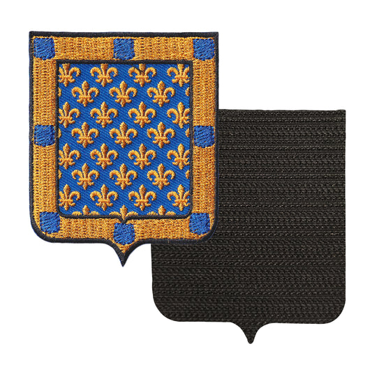 MAXIMUMPATCHES - 07 Ardèche - 6,5 cm x 8 cm - Ecusson Patch Brodé Avec Scratch Cousu Au Dos + Carré Scratch A Coudre, Face Opposé 10 cm x 10 cm Offert / Département Région Territoire France