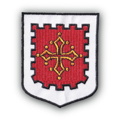 MAXIMUMPATCHES - Ecusson Patch Brodé Thermocollant - Département Région Territoire France - 6,5 cm x 8 cm - 11 Aude