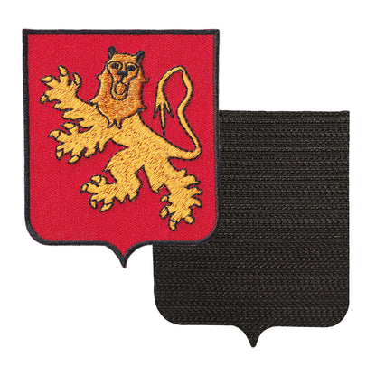 MAXIMUMPATCHES - 12 Aveyron - 6,5 cm x 8 cm - Ecusson Patch Brodé Avec Scratch Cousu Au Dos + Carré Scratch A Coudre, Face Opposé 10 cm x 10 cm Offert / Département Région Territoire France