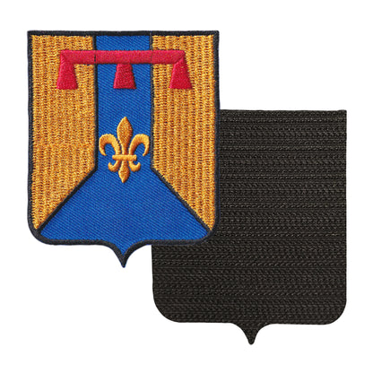 MAXIMUMPATCHES - 13 Bouches Du Rhône - 6,5 cm x 8 cm - Ecusson Patch Brodé Avec Scratch Cousu Au Dos + Carré Scratch A Coudre, Face Opposé 10 cm x 10 cm Offert / Département Région Territoire France