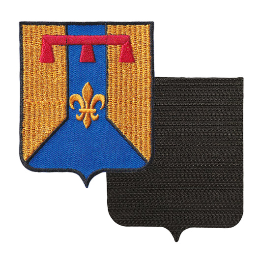 MAXIMUMPATCHES - 13 Bouches Du Rhône - 6,5 cm x 8 cm - Ecusson Patch Brodé Avec Scratch Cousu Au Dos + Carré Scratch A Coudre, Face Opposé 10 cm x 10 cm Offert / Département Région Territoire France