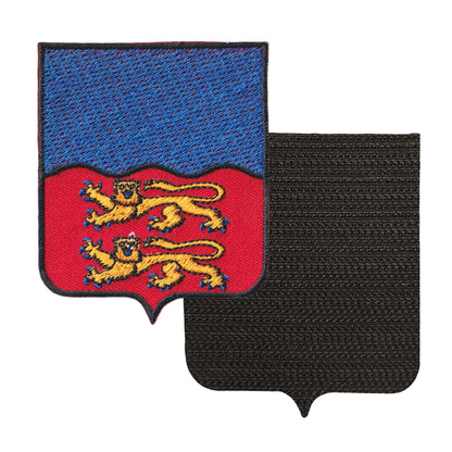 MAXIMUMPATCHES - 14 Calvados - 6,5 cm x 8 cm - Ecusson Patch Brodé Avec Scratch Cousu Au Dos + Carré Scratch A Coudre, Face Opposé 10 cm x 10 cm Offert / Département Région Territoire France
