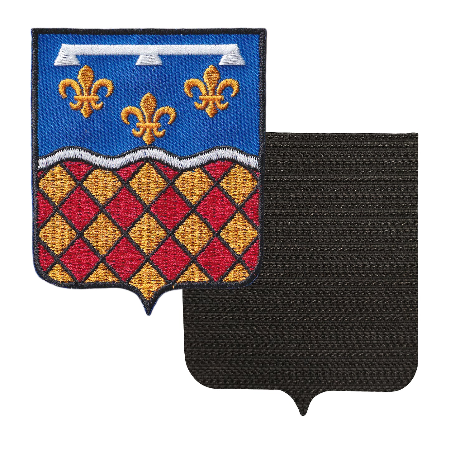 MAXIMUMPATCHES - 16 Charente - 6,5 cm x 8 cm - Ecusson Patch Brodé Avec Scratch Cousu Au Dos + Carré Scratch A Coudre, Face Opposé 10 cm x 10 cm Offert / Département Région Territoire France