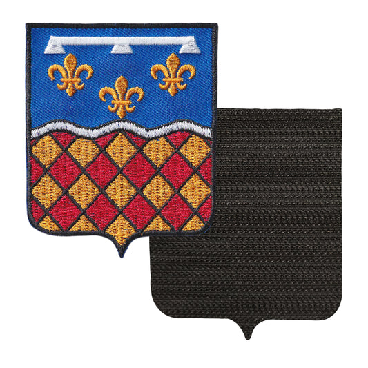 MAXIMUMPATCHES - 16 Charente - 6,5 cm x 8 cm - Ecusson Patch Brodé Avec Scratch Cousu Au Dos + Carré Scratch A Coudre, Face Opposé 10 cm x 10 cm Offert / Département Région Territoire France