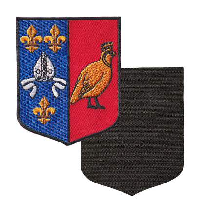 MAXIMUMPATCHES - 17 Charente Maritime - 6,5 cm x 8 cm - Ecusson Patch Brodé Avec Scratch Cousu Au Dos + Carré Scratch A Coudre, Face Opposé 10 cm x 10 cm Offert / Département Région Territoire France