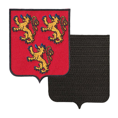 MAXIMUMPATCHES - 24 Dordogne - 6,5 cm x 8 cm - Ecusson Patch Brodé Avec Scratch Cousu Au Dos + Carré Scratch A Coudre, Face Opposé 10 cm x 10 cm Offert / Département Région Territoire France