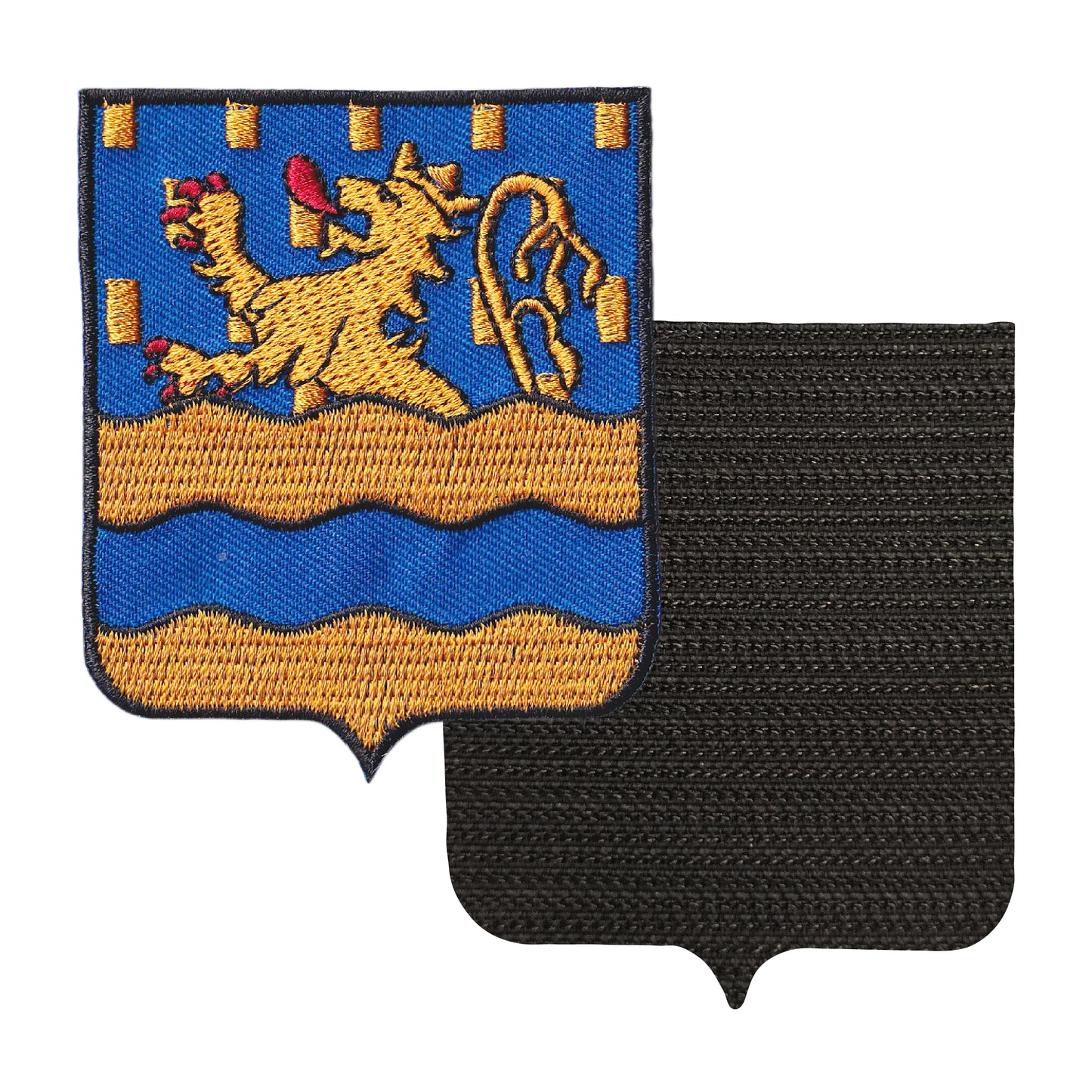 MAXIMUMPATCHES - 25 Doubs - 6,5 cm x 8 cm - Ecusson Patch Brodé Avec Scratch Cousu Au Dos + Carré Scratch A Coudre, Face Opposé 10 cm x 10 cm Offert / Département Région Territoire France