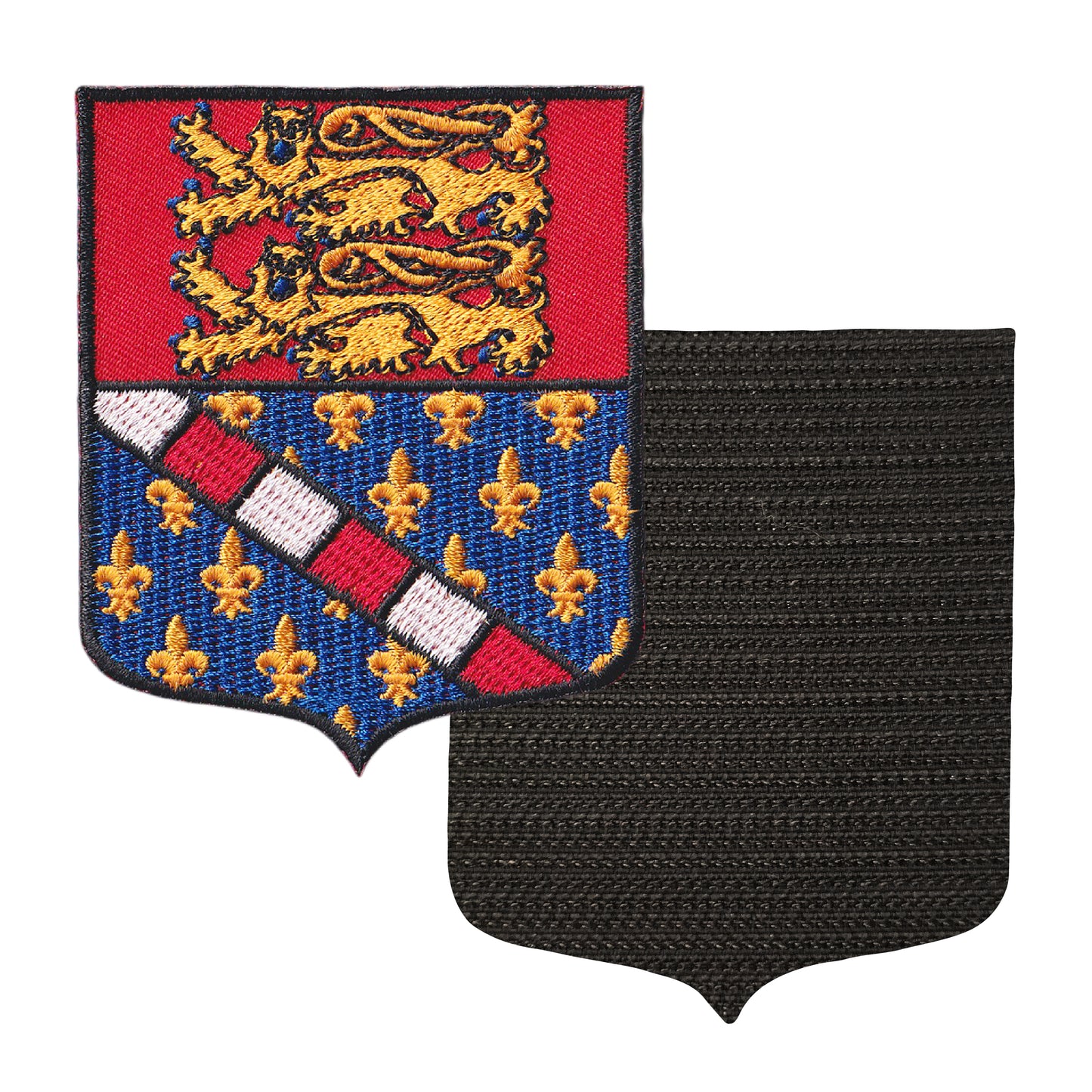 MAXIMUMPATCHES - 27 Eure - 6,5 cm x 8 cm - Ecusson Patch Brodé Avec Scratch Cousu Au Dos + Carré Scratch A Coudre, Face Opposé 10 cm x 10 cm Offert / Département Région Territoire France