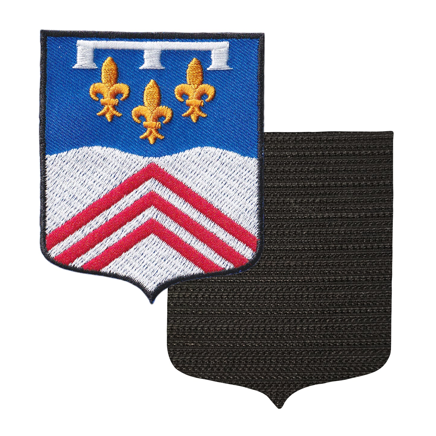 MAXIMUMPATCHES - 28 Eure Et Loire - 6,5 cm x 8 cm - Ecusson Patch Brodé Avec Scratch Cousu Au Dos + Carré Scratch A Coudre, Face Opposé 10 cm x 10 cm Offert / Département Région Territoire France