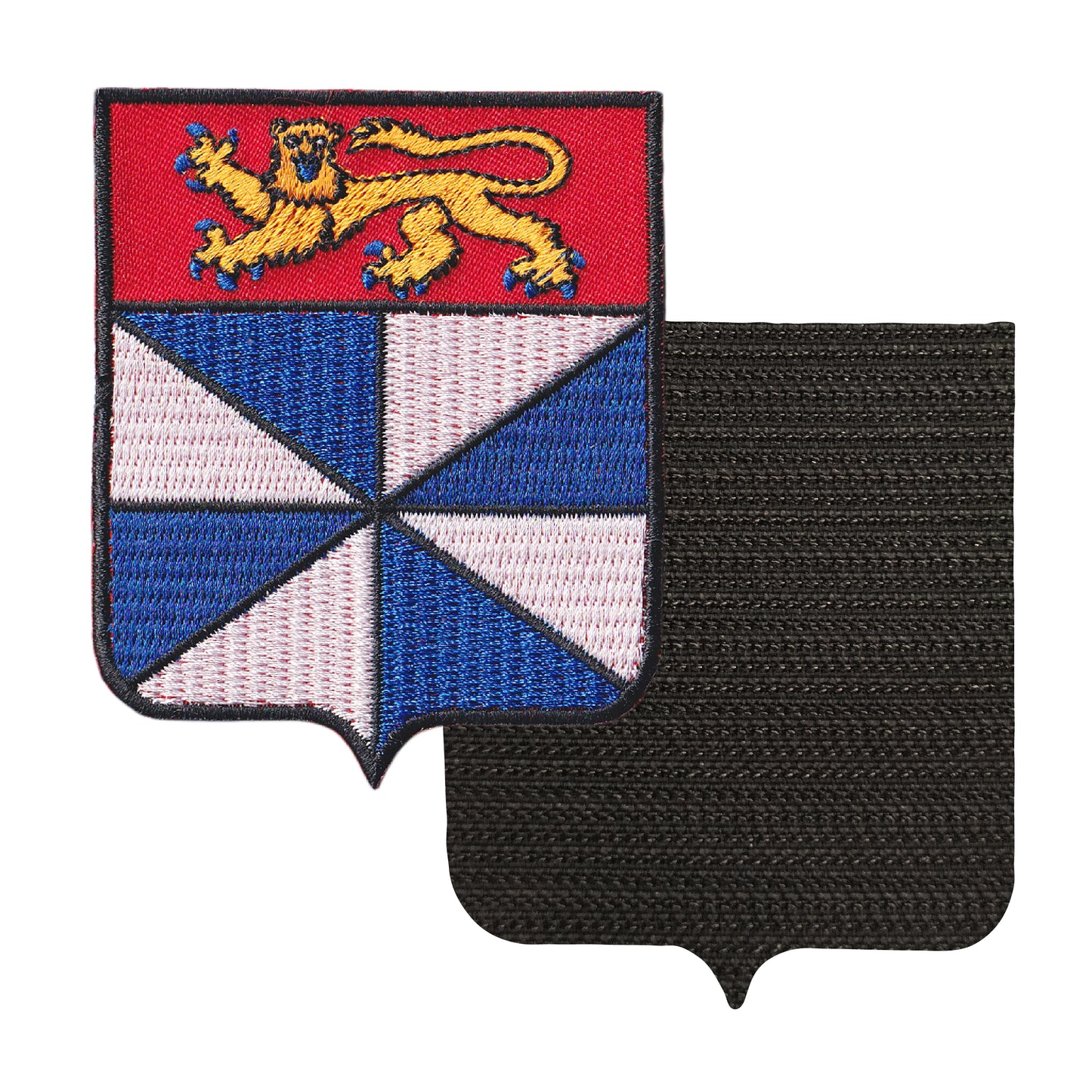 MAXIMUMPATCHES - 33 Gironde - 6,5 cm x 8 cm - Ecusson Patch Brodé Avec Scratch Cousu Au Dos + Carré Scratch A Coudre, Face Opposé 10 cm x 10 cm Offert / Département Région Territoire France