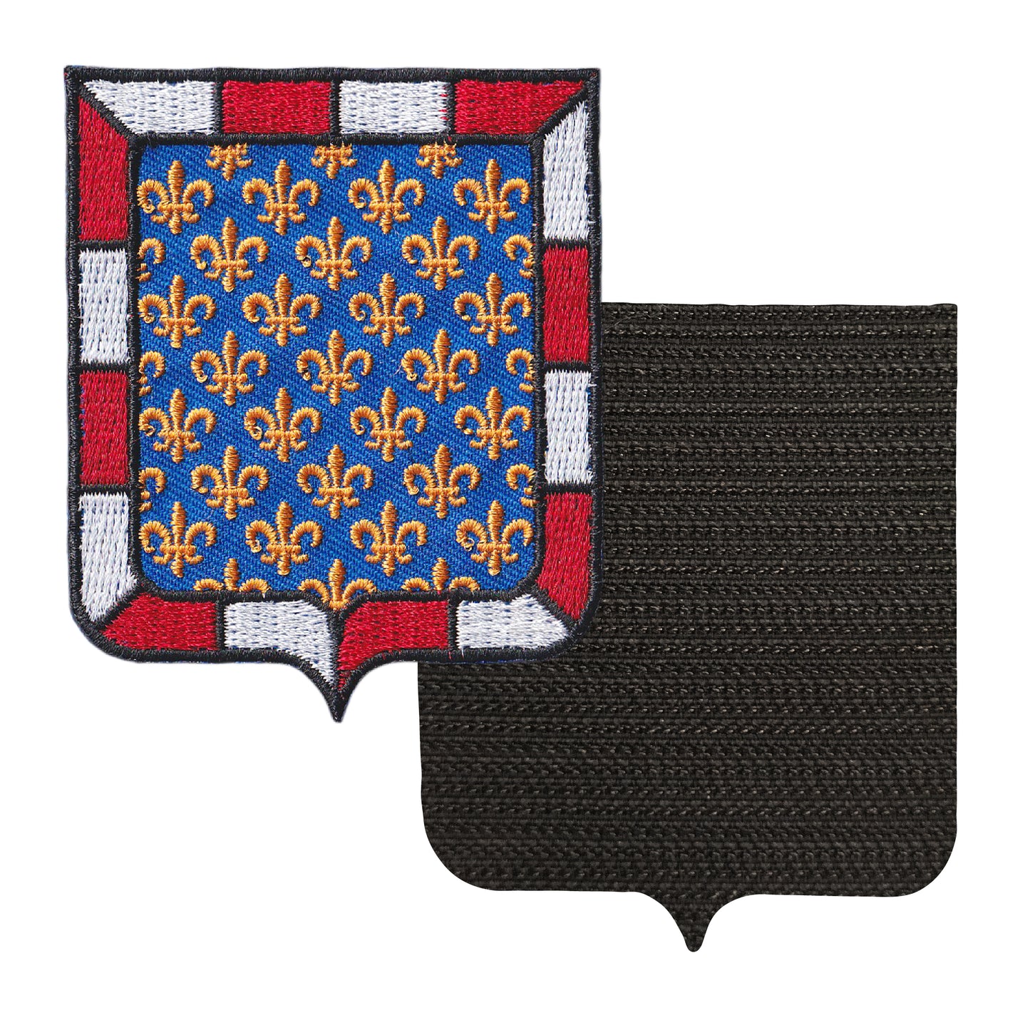 MAXIMUMPATCHES - 37 Indre Et Loire - 6,5 cm x 8 cm - Ecusson Patch Brodé Avec Scratch Cousu Au Dos + Carré Scratch A Coudre, Face Opposé 10 cm x 10 cm Offert / Département Région Territoire France