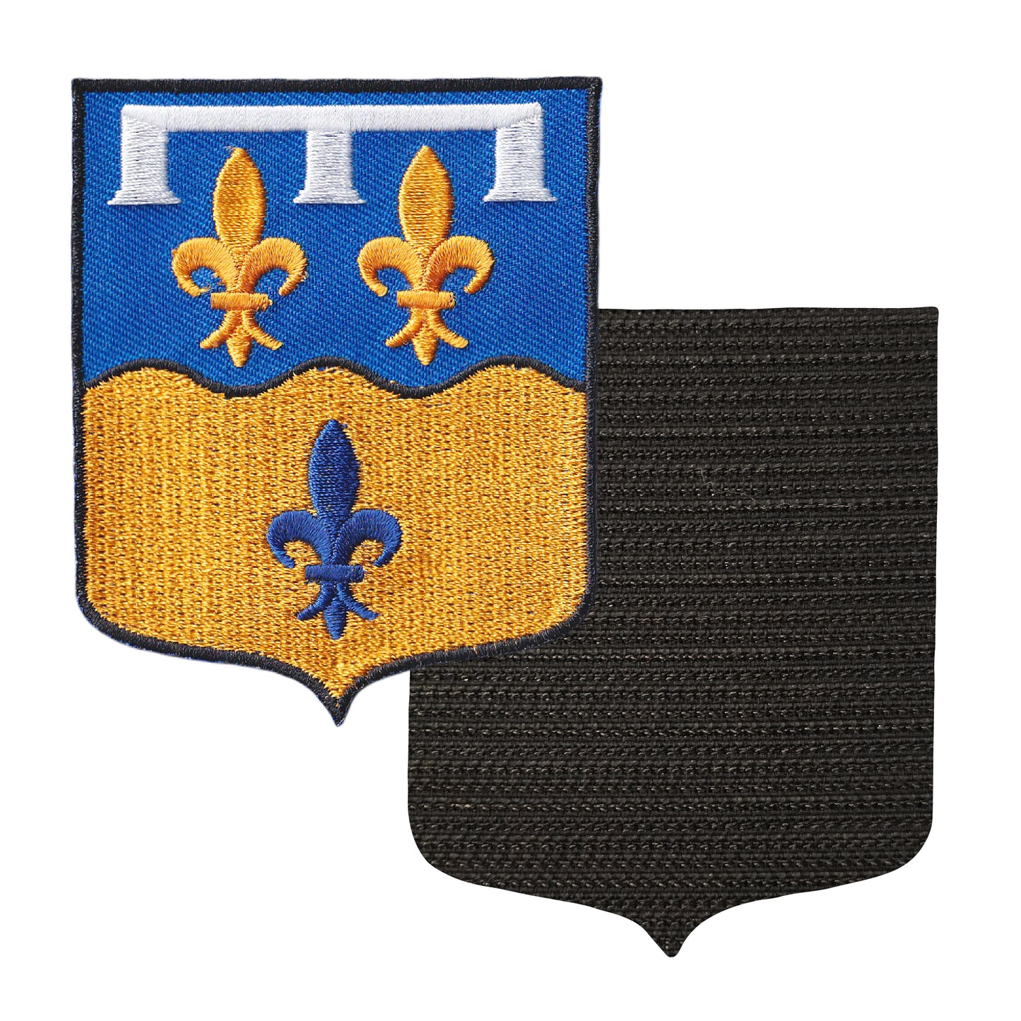 MAXIMUMPATCHES - 41 Loir Et Cher - 6,5 cm x 8 cm - Ecusson Patch Brodé Avec Scratch Cousu Au Dos + Carré Scratch A Coudre, Face Opposé 10 cm x 10 cm Offert / Département Région Territoire France