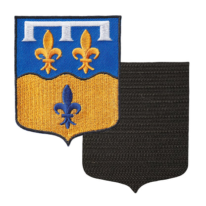 MAXIMUMPATCHES - 41 Loir Et Cher - 6,5 cm x 8 cm - Ecusson Patch Brodé Avec Scratch Cousu Au Dos + Carré Scratch A Coudre, Face Opposé 10 cm x 10 cm Offert / Département Région Territoire France