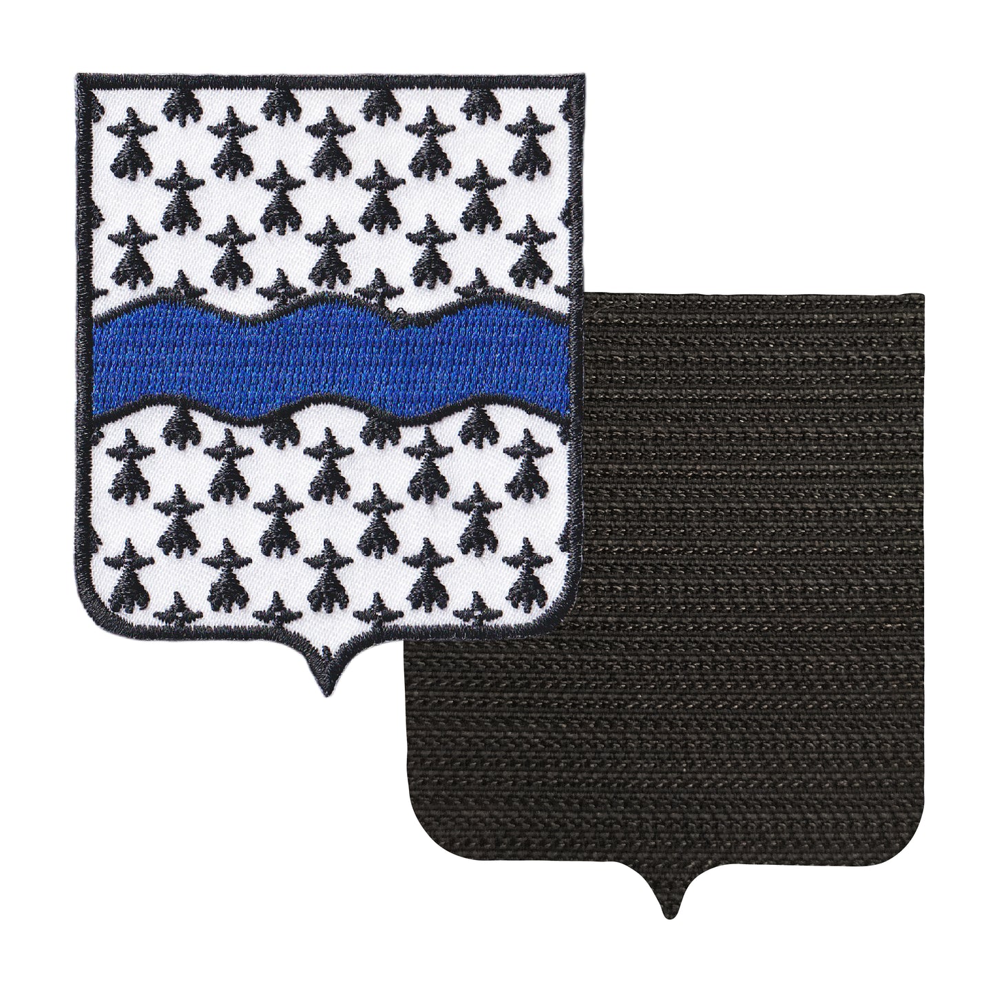 MAXIMUMPATCHES - 44 Loire Atlantique - 6,5 cm x 8 cm - Ecusson Patch Brodé Avec Scratch Cousu Au Dos + Carré Scratch A Coudre, Face Opposé 10 cm x 10 cm Offert / Département Région Territoire France