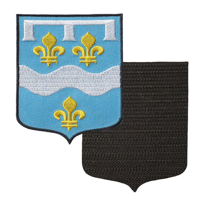 MAXIMUMPATCHES - 45 Loiret - 6,5 cm x 8 cm - Ecusson Patch Brodé Avec Scratch Cousu Au Dos + Carré Scratch A Coudre, Face Opposé 10 cm x 10 cm Offert / Département Région Territoire France