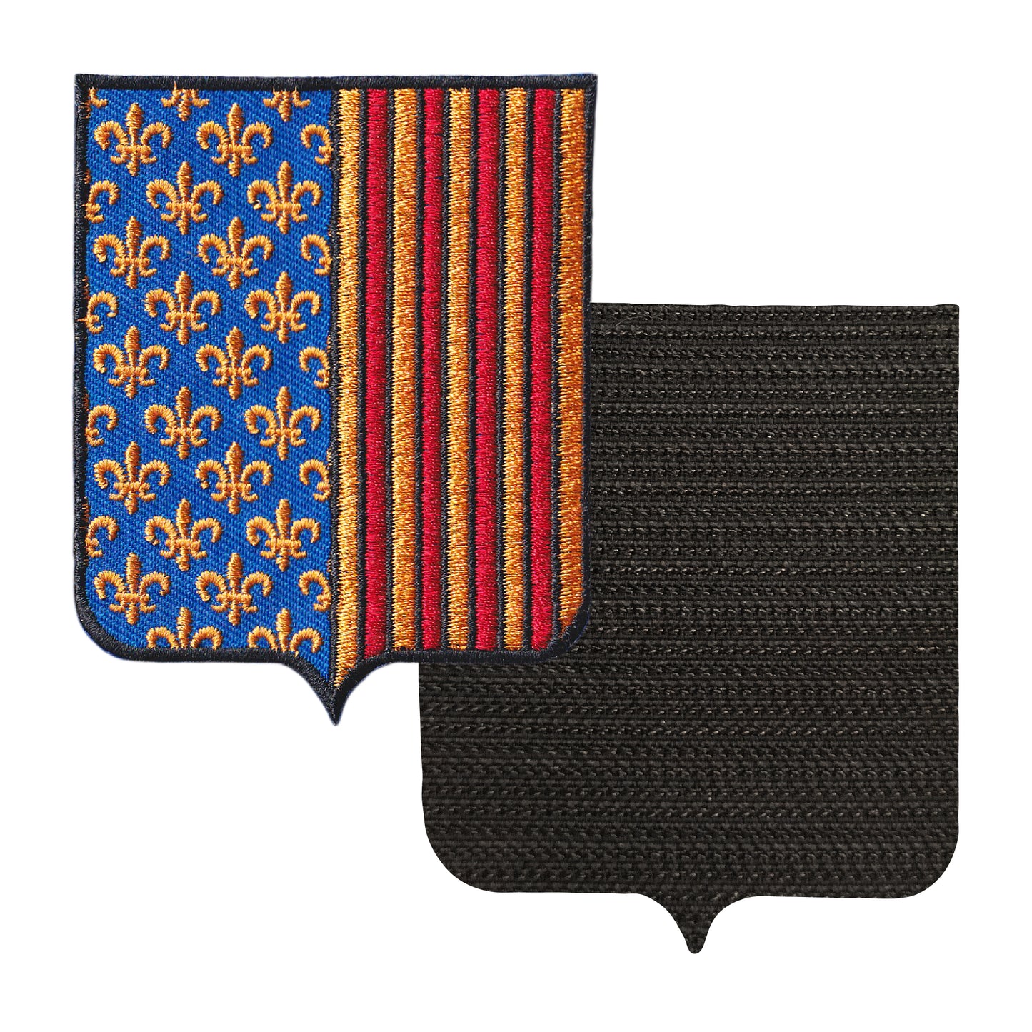 MAXIMUMPATCHES - 48 Lozère - 6,5 cm x 8 cm - Ecusson Patch Brodé Avec Scratch Cousu Au Dos + Carré Scratch A Coudre, Face Opposé 10 cm x 10 cm Offert / Département Région Territoire France