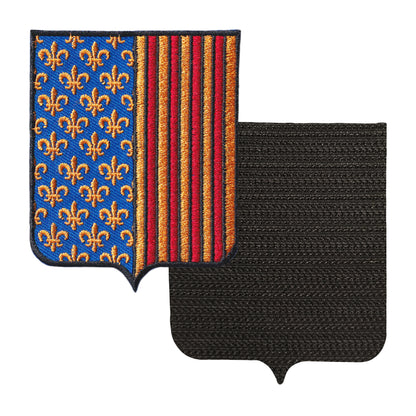 MAXIMUMPATCHES - 48 Lozère - 6,5 cm x 8 cm - Ecusson Patch Brodé Avec Scratch Cousu Au Dos + Carré Scratch A Coudre, Face Opposé 10 cm x 10 cm Offert / Département Région Territoire France