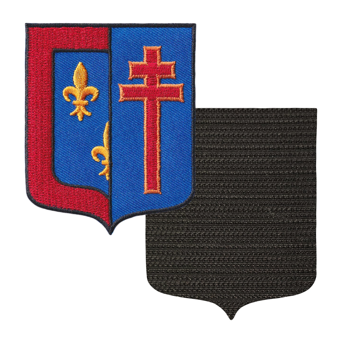 MAXIMUMPATCHES - 49 Maine Et Loire - 6,5 cm x 8 cm - Ecusson Patch Brodé Avec Scratch Cousu Au Dos + Carré Scratch A Coudre, Face Opposé 10 cm x 10 cm Offert / Département Région Territoire France