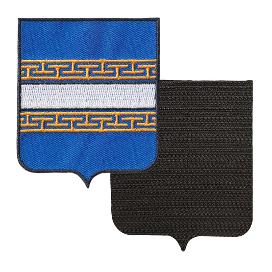 MAXIMUMPATCHES - 51 Marne - 6,5 cm x 8 cm - Ecusson Patch Brodé Avec Scratch Cousu Au Dos + Carré Scratch A Coudre, Face Opposé 10 cm x 10 cm Offert / Département Région Territoire France