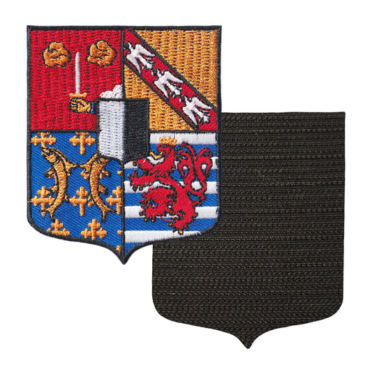 MAXIMUMPATCHES - 57 Moselle - 6,5 cm x 8 cm - Ecusson Patch Brodé Avec Scratch Cousu Au Dos + Carré Scratch A Coudre, Face Opposé 10 cm x 10 cm Offert / Département Région Territoire France