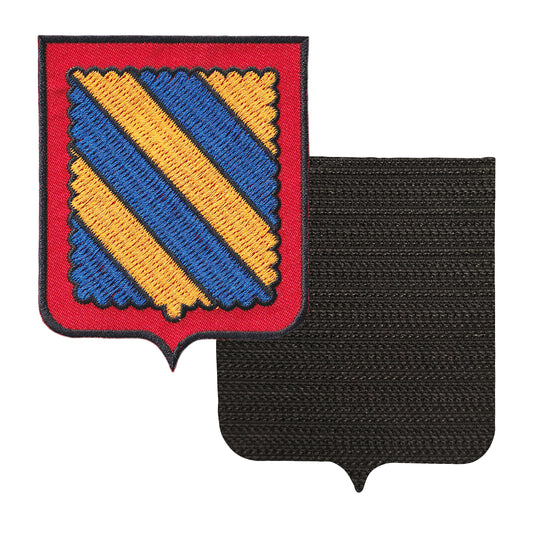 MAXIMUMPATCHES - 58 Nièvre - 6,5 cm x 8 cm - Ecusson Patch Brodé Avec Scratch Cousu Au Dos + Carré Scratch A Coudre, Face Opposé 10 cm x 10 cm Offert / Département Région Territoire France