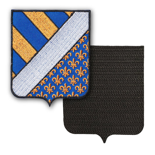 MAXIMUMPATCHES - 60 Oise - 6,5 cm x 8 cm - Ecusson Patch Brodé Avec Scratch Cousu Au Dos + Carré Scratch A Coudre, Face Opposé 10 cm x 10 cm Offert / Département Région Territoire France