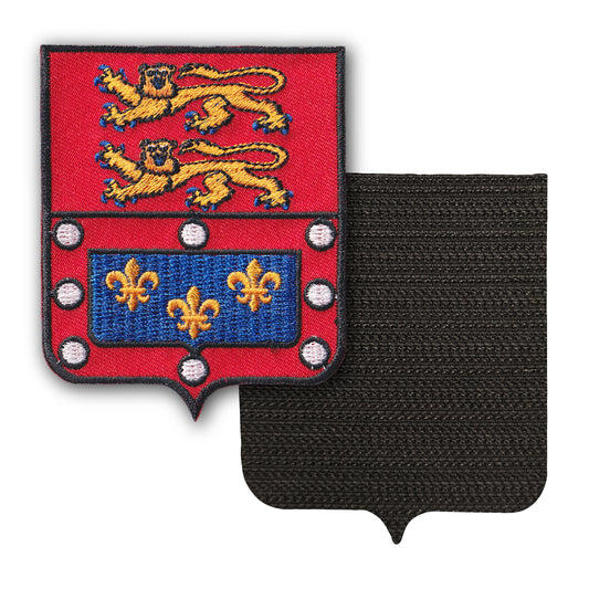 MAXIMUMPATCHES - 61 Orne - 6,5 cm x 8 cm - Ecusson Patch Brodé Avec Scratch Cousu Au Dos + Carré Scratch A Coudre, Face Opposé 10 cm x 10 cm Offert / Département Région Territoire France