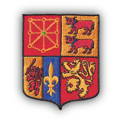 MAXIMUMPATCHES - Ecusson Patch Brodé Thermocollant - Département Région Territoire France - 6,5 cm x 8 cm - 64 Pyrénées Atlantiques